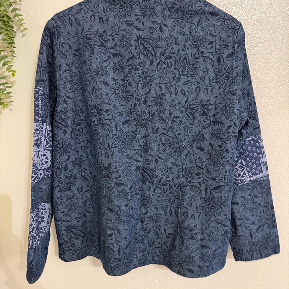 Alfred Dunner Blue Patchwork Embroidered Jacket W… - image 6